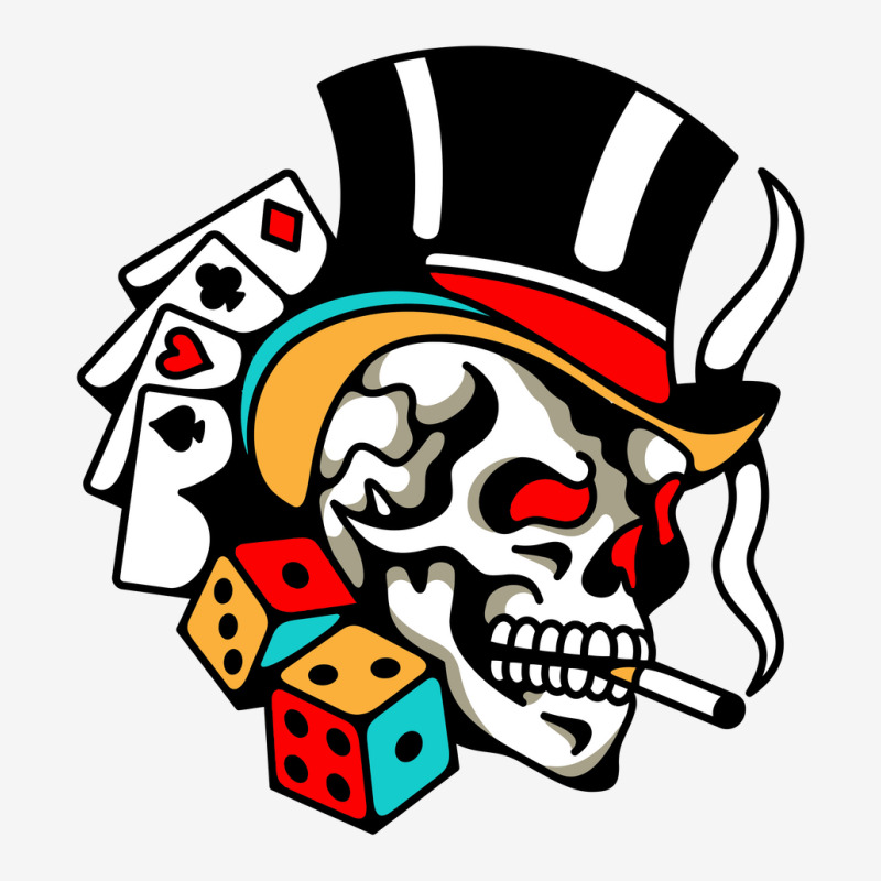 Skull Gamble Playingcards Classic T-shirt | Artistshot