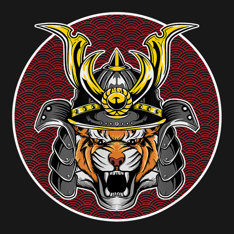 Tiger Samurai Helmet Funny Japanese Warrior Design Flannel Shirt by beetuledwell8 | Artistshot