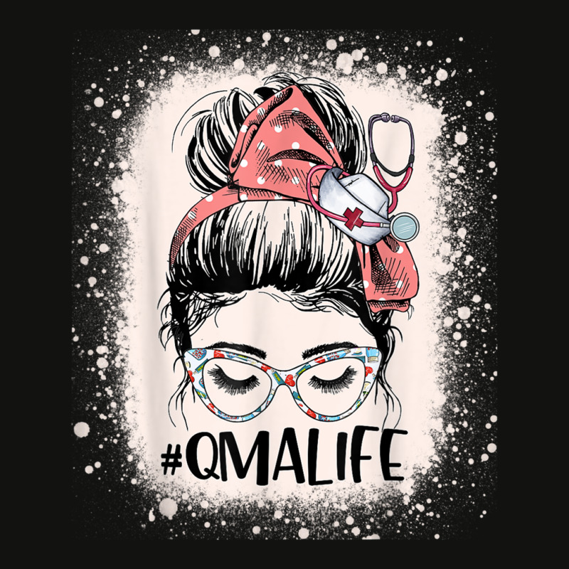 Qualified Medication Aide Funny Qma Life Messy Bun Nurse Scorecard Crop Tee by JosephWDaniels | Artistshot