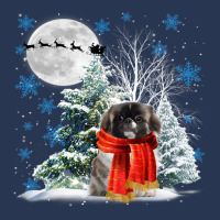 Pekingese Under Moonlight Snow Christmas Pajama 63 Ladies Denim Jacket | Artistshot