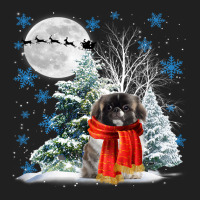 Pekingese Under Moonlight Snow Christmas Pajama 63 Ladies Polo Shirt | Artistshot