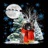 Pekingese Under Moonlight Snow Christmas Pajama 63 Cropped Sweater | Artistshot