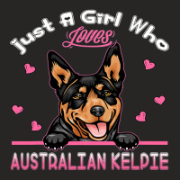 Just A Girl Who Loves Australian Kelpie 262 Ladies Fitted T-shirt | Artistshot