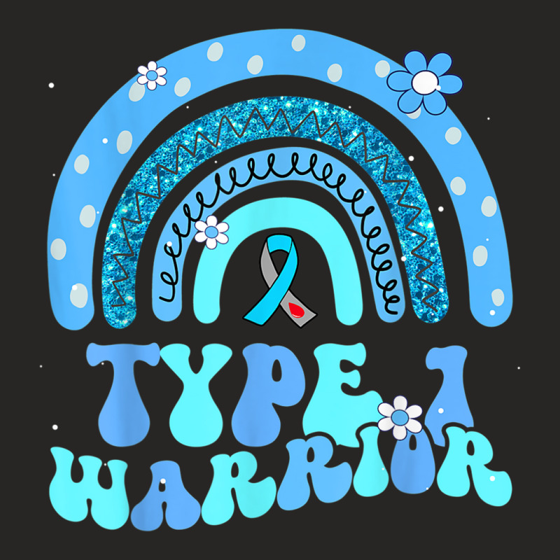 T1d Warrior Type 1 Diabetes Awareness Blue Ribbon Ladies Fitted T-Shirt by JosephWDaniels | Artistshot