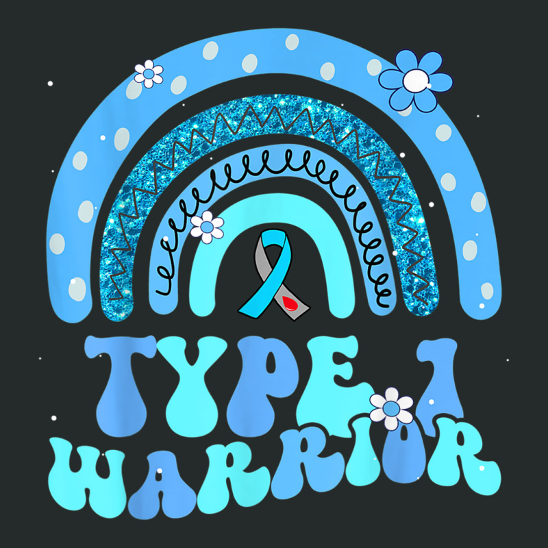 T1d Warrior Type 1 Diabetes Awareness Blue Ribbon Women's Triblend Scoop T-shirt by JosephWDaniels | Artistshot