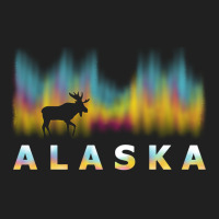 Alaska Reindeer Design With Polar Lights And Moose Pullover Hoodie Ladies Polo Shirt | Artistshot