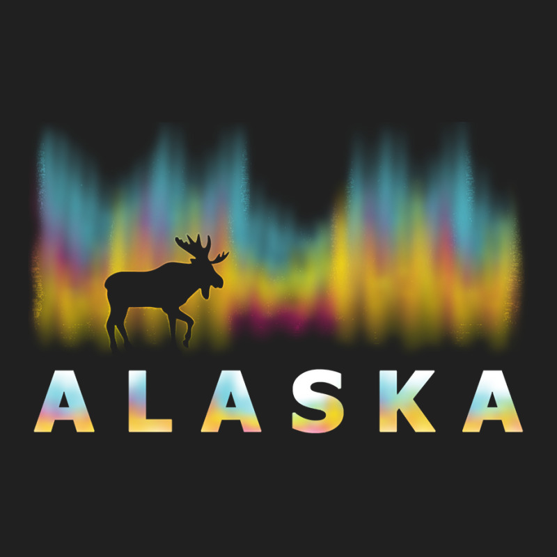 Alaska Reindeer Design With Polar Lights And Moose Pullover Hoodie Ladies Polo Shirt by polioukhi | Artistshot