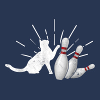 Alley Cat Tipping Pins Funny Bowling T Shirt Men Denim Jacket | Artistshot