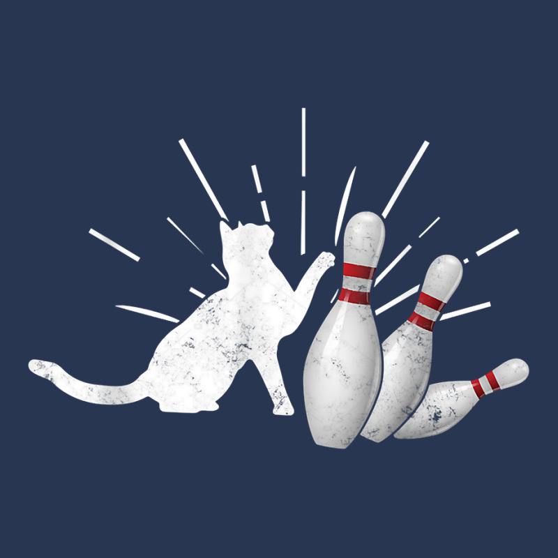 Alley Cat Tipping Pins Funny Bowling T Shirt Men Denim Jacket | Artistshot