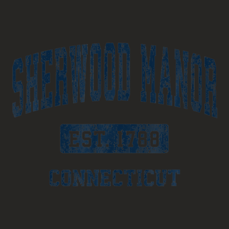 Sherwood Manor Connecticut Ct Vintage Athletic Sports Design Ladies Fitted T-Shirt by legatgzlezy | Artistshot