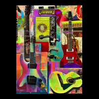 Electric Guitar Style Decor Trippy Hippie Jimi Display Paul Guitar Pai Adjustable Cap | Artistshot