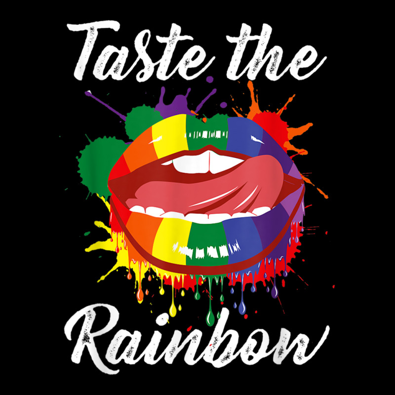 Taste The Rainbow Color Mouth Lips Tongue Lick Saying Lgbt Cropped Hoodie by SamuelTABraun | Artistshot