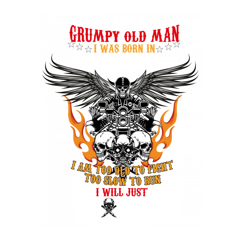 I Am A Grumpy Old Man Moto October Sticker | Artistshot