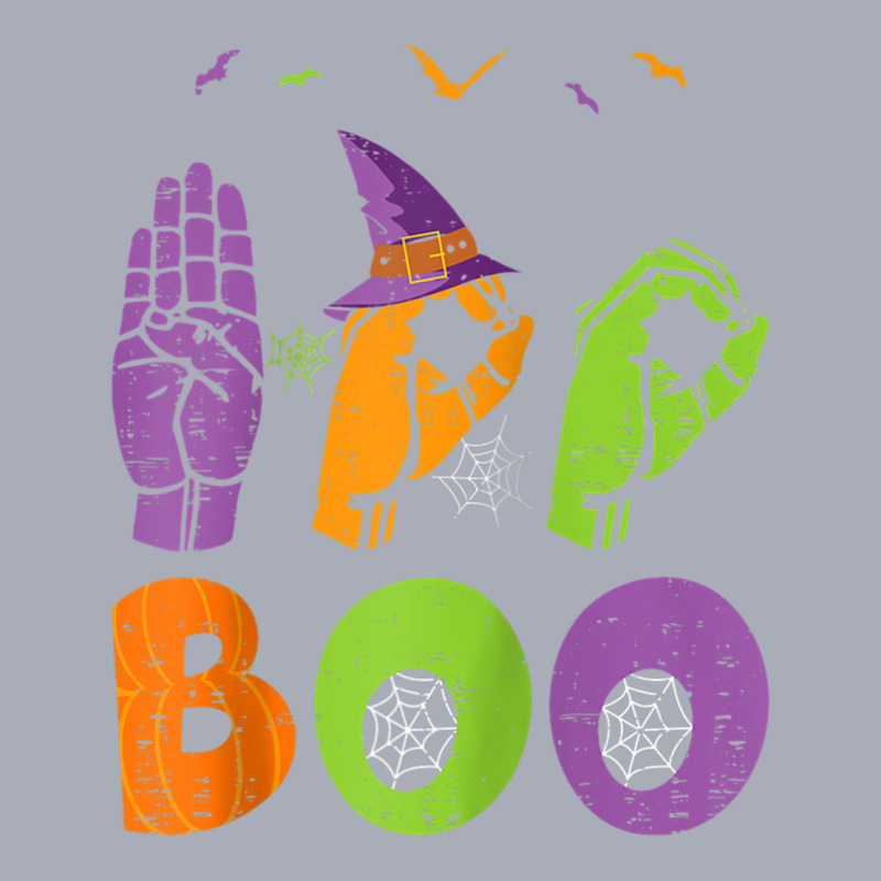 Boo Hands American Sign Language Pride Asl Halloween Raglan Baseball T Tank Dress by wafaha | Artistshot