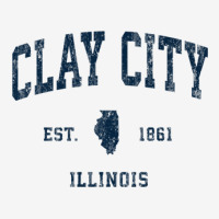 Clay City Illinois Il Vintage Athletic Navy Sports Design Classic T-shirt | Artistshot