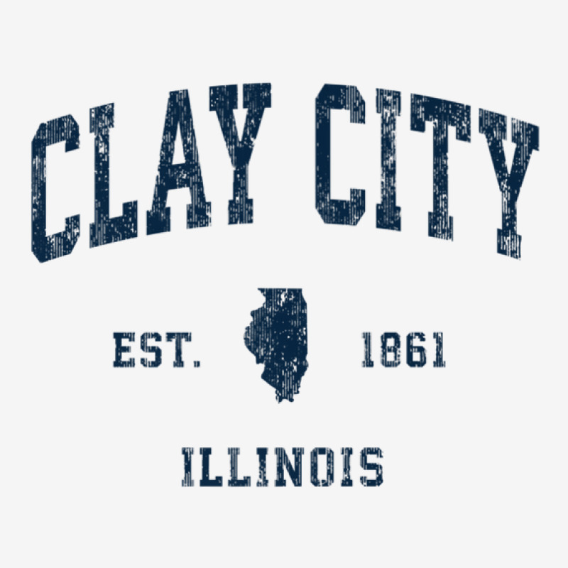 Clay City Illinois Il Vintage Athletic Navy Sports Design Classic T-shirt | Artistshot