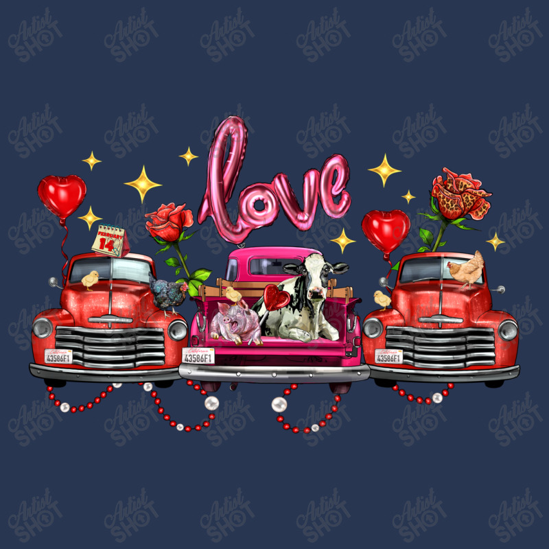 Valentine's Day Farm Trucks Farm Animals Ladies Denim Jacket by FaDigitalArtStudio | Artistshot