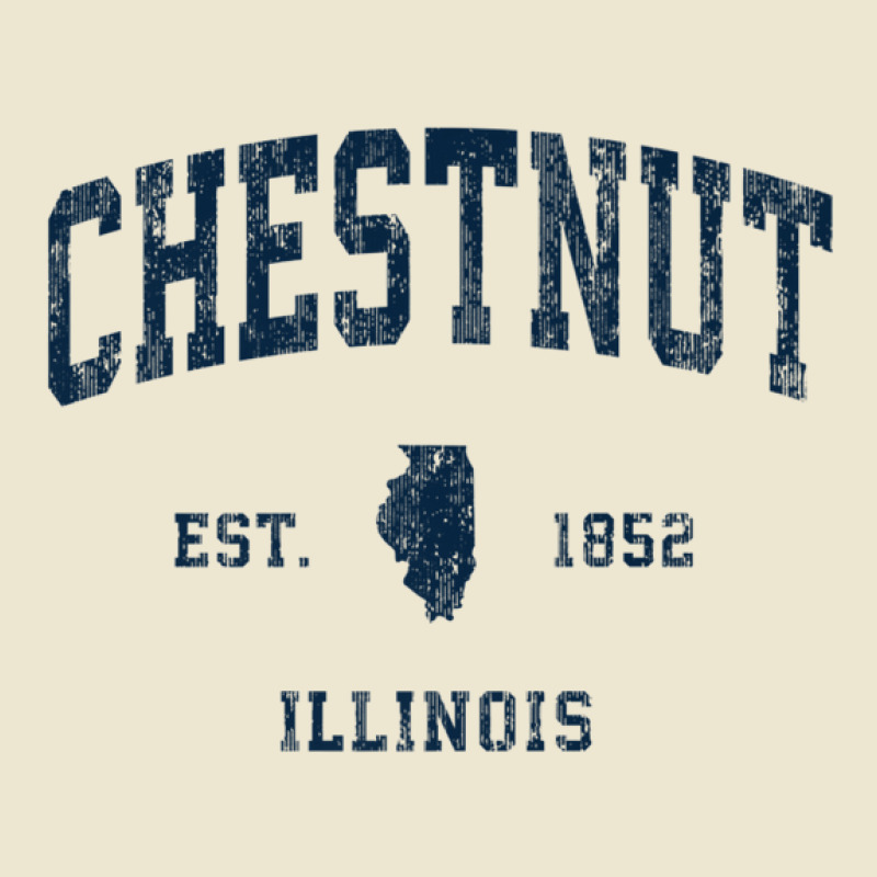 Chestnut Illinois Il Vintage Athletic Navy Sports Design Cropped Hoodie by legatgzlezy | Artistshot