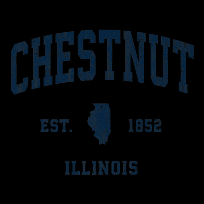 Chestnut Illinois Il Vintage Athletic Navy Sports Design Cropped Sweater by legatgzlezy | Artistshot