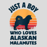 Alaskan Malamute Just A Boy Who Loves Retro Vintage Sunset Raglan Base Men's Polo Shirt | Artistshot