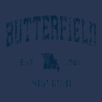 Butterfield Missouri Mo Vintage Athletic Navy Sports Design Men Denim Jacket | Artistshot