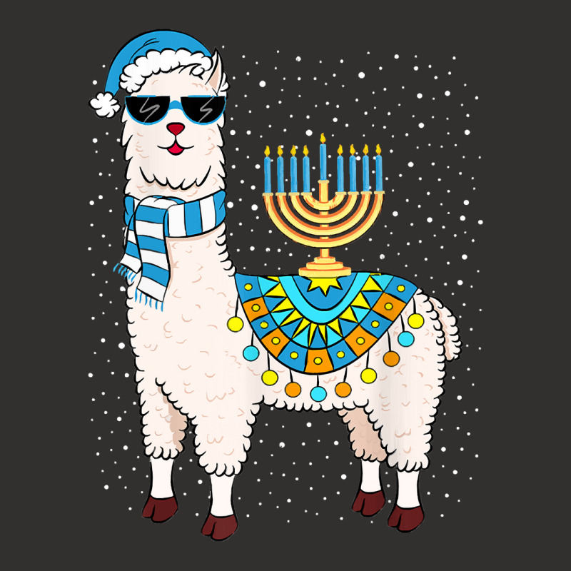 Llama With Jewish Hanukkah Chanukah Menorah Champion Hoodie | Artistshot