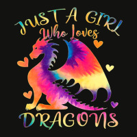 Just A Girl Who Loves Dragons Color Tie Dye Dragon Rainbow 5 Scorecard Crop Tee | Artistshot