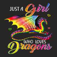 Just A Girl Who Loves Dragons Cute Dragon Themed Teen 95 Ladies Fitted T-shirt | Artistshot