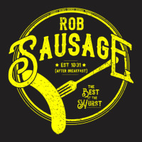 Rob Sausage Vintage Yellow T-shirt | Artistshot