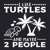 I Like Turtles And Maybe 2 People I Cute Turtle Sea Turtle 176 Unisex Sherpa-lined Denim Jacket | Artistshot