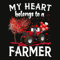 My Heart Belongs To A Farmer  Farmer Valentine For Wife Scorecard Crop Tee | Artistshot