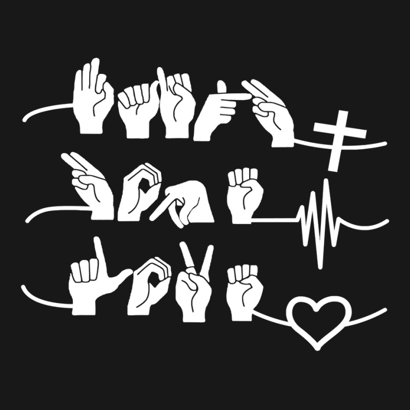 Jesus Christ Christian Faith Hope Love Asl American Sign Language Pray Flannel Shirt by SCOTTALLENZ | Artistshot