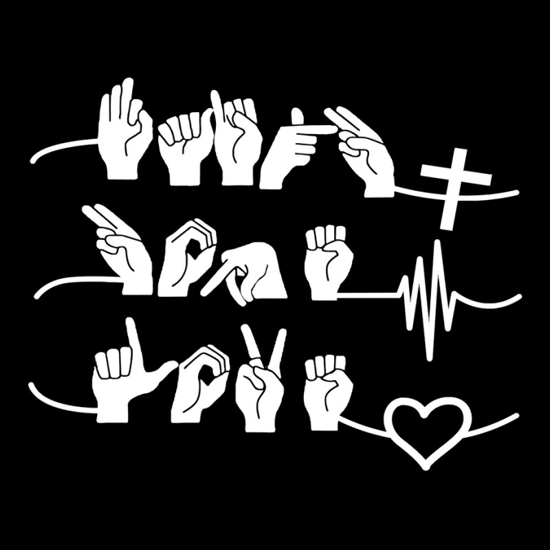 Jesus Christ Christian Faith Hope Love Asl American Sign Language Pray V-Neck Tee by SCOTTALLENZ | Artistshot