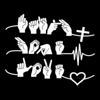 Jesus Christ Christian Faith Hope Love Asl American Sign Language Pray Zipper Hoodie | Artistshot