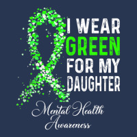 I Wear Green For My Daughter Mental Health Awareness Month Men Denim Jacket | Artistshot