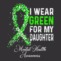 I Wear Green For My Daughter Mental Health Awareness Month Vintage Short | Artistshot