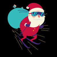 Hot Trend Santa Skiing (2) Pocket T-shirt | Artistshot