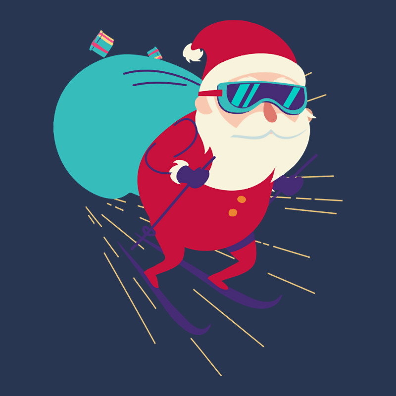 Hot Trend Santa Skiing (2) Men Denim Jacket by poppyallen | Artistshot