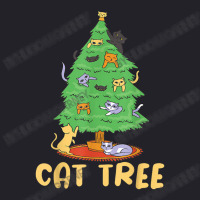 Cat Tree With Cats And Christmas Tree Unisex Sherpa-lined Denim Jacket | Artistshot