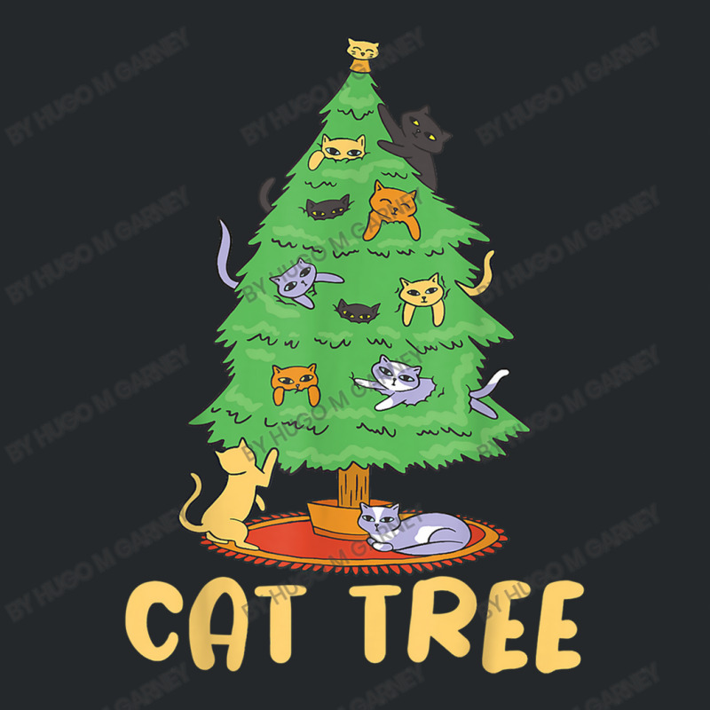 Cat Tree With Cats And Christmas Tree Crewneck Sweatshirt by Hugo M Garney | Artistshot