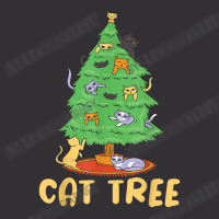 Cat Tree With Cats And Christmas Tree Vintage Hoodie | Artistshot