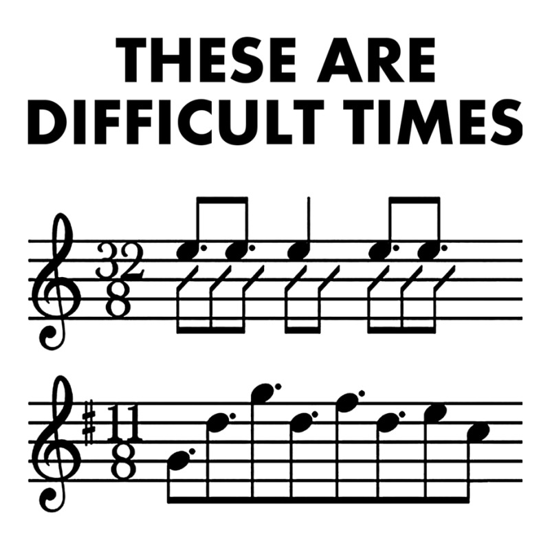 These Are Difficult Times, Sheet Music Pun Musician Gift With Bars And V-neck Tee | Artistshot