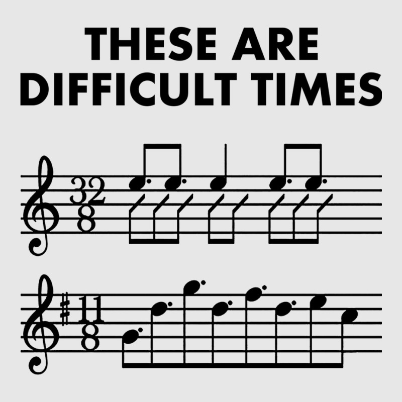 These Are Difficult Times, Sheet Music Pun Musician Gift With Bars And Unisex Jogger | Artistshot