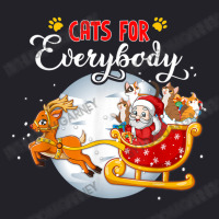 Cats For Everybody Funny Christmas For Cat Santa Lover Unisex Sherpa-lined Denim Jacket | Artistshot