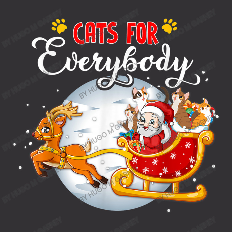 Cats For Everybody Funny Christmas For Cat Santa Lover Vintage Hoodie And Short Set by Hugo M Garney | Artistshot