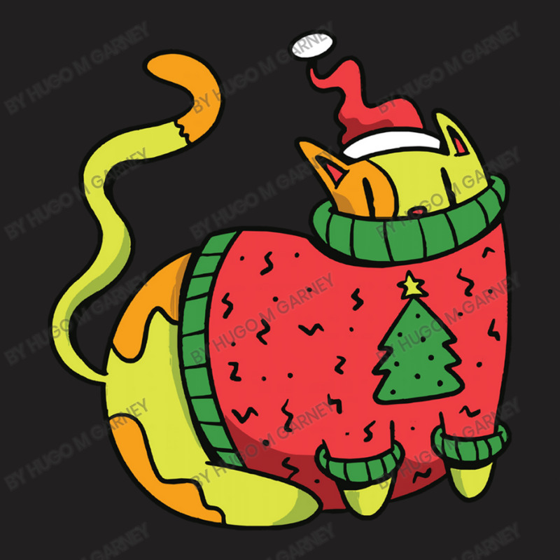 Christmas Cat Cat Christmas T-Shirt by Hugo M Garney | Artistshot