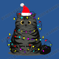 Funny Christmas Cat With Fairy Lights And A Christmas Hat T-shirt | Artistshot