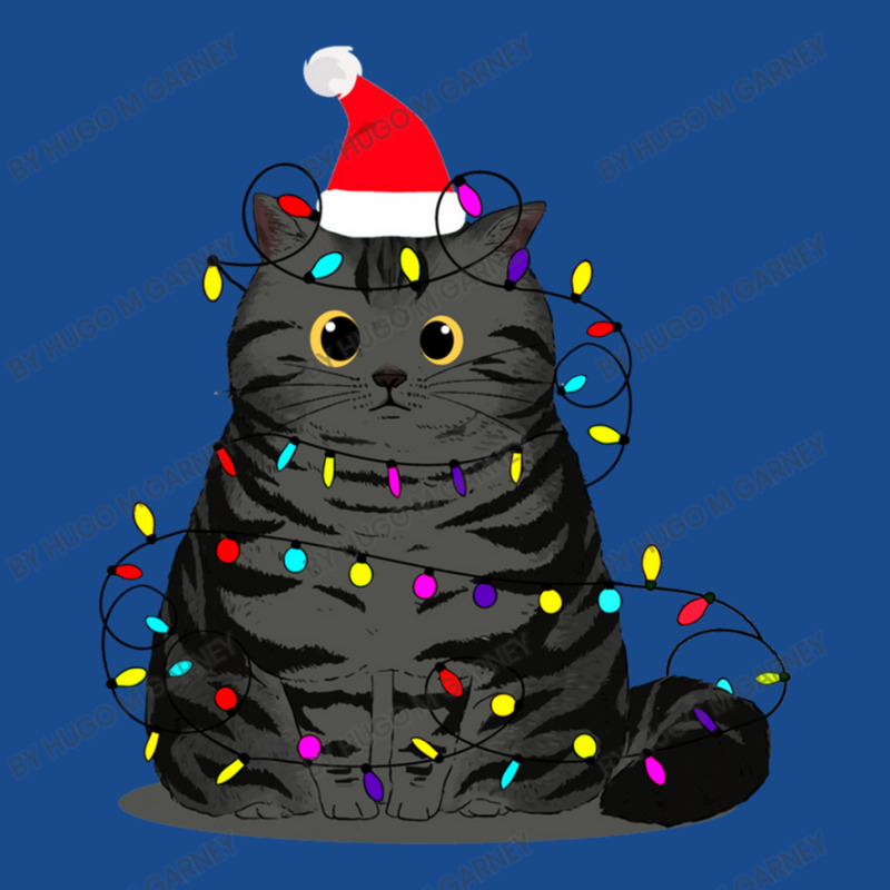 Funny Christmas Cat With Fairy Lights And A Christmas Hat Tank Top by Hugo M Garney | Artistshot