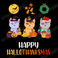 Kitten Cat Halloween Christmas Cats Happy Hallothanksmas Cat Swea V-neck Tee | Artistshot