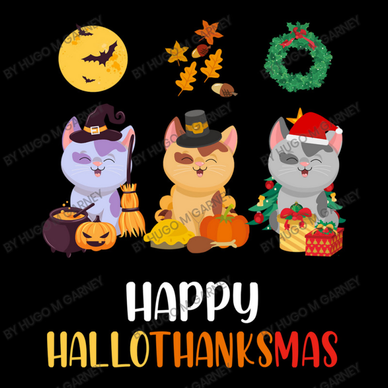 Kitten Cat Halloween Christmas Cats Happy Hallothanksmas Cat Swea Men's 3/4 Sleeve Pajama Set by Hugo M Garney | Artistshot